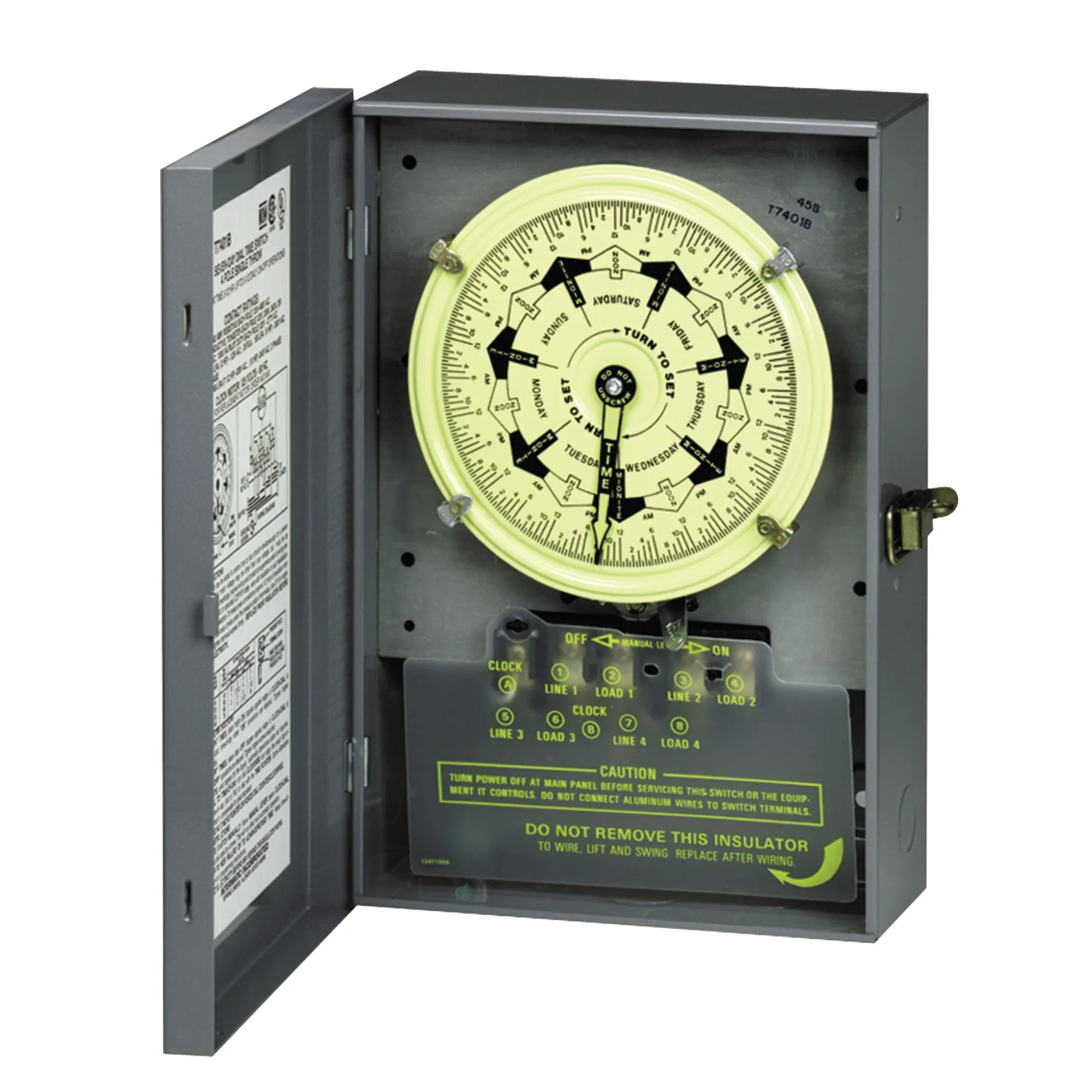 Product image for Switch Electromechanical time type-1 4PST 277V