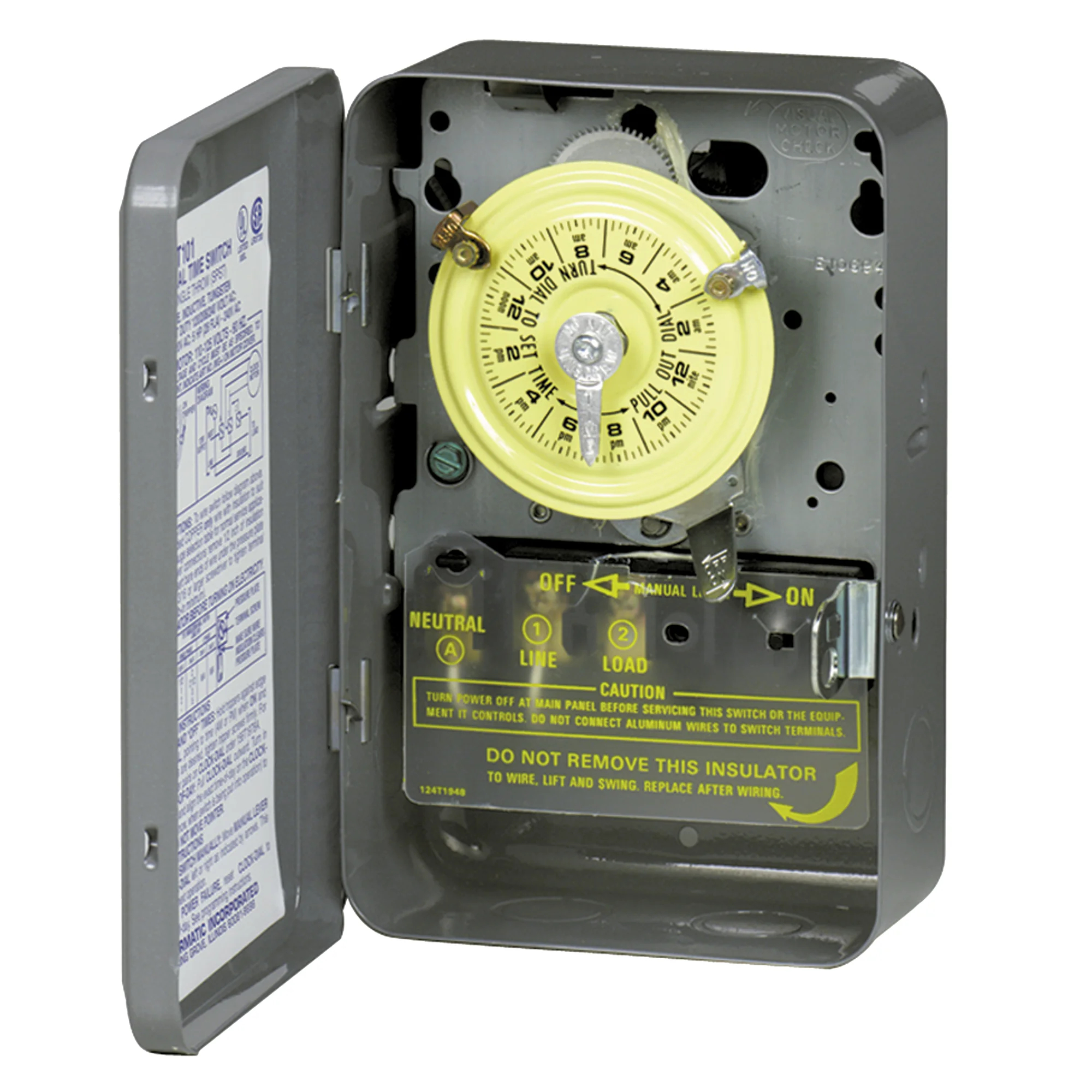 Product image for INTERMATIC T105 TIMER 40A DPST TIMESWITCH