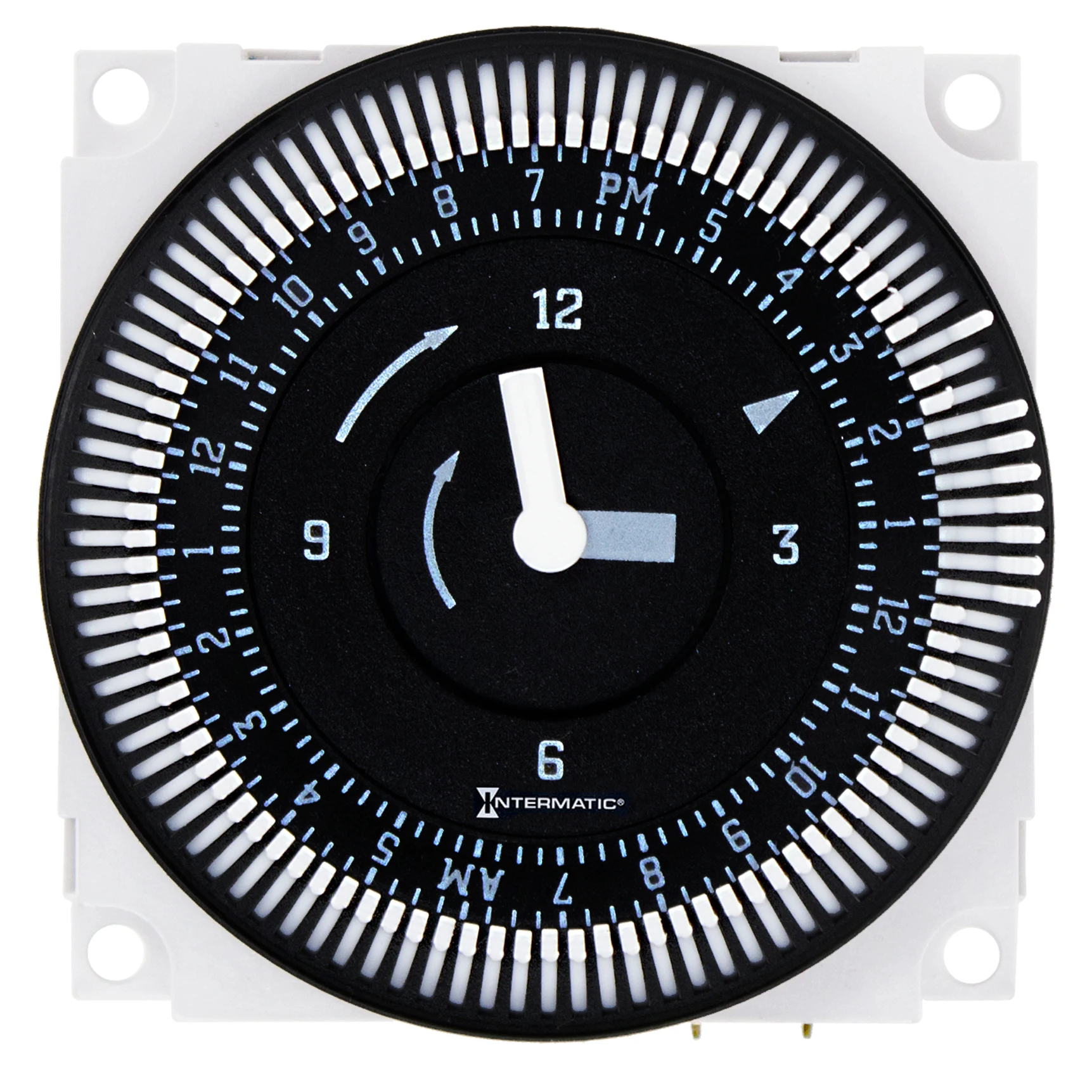 Product image for 24-HOUR 24V ELECTROMECHANICAL PANEL MOUNT TIMER MODULE, 15 MINUTE INTERVALS, 21A, SPDT