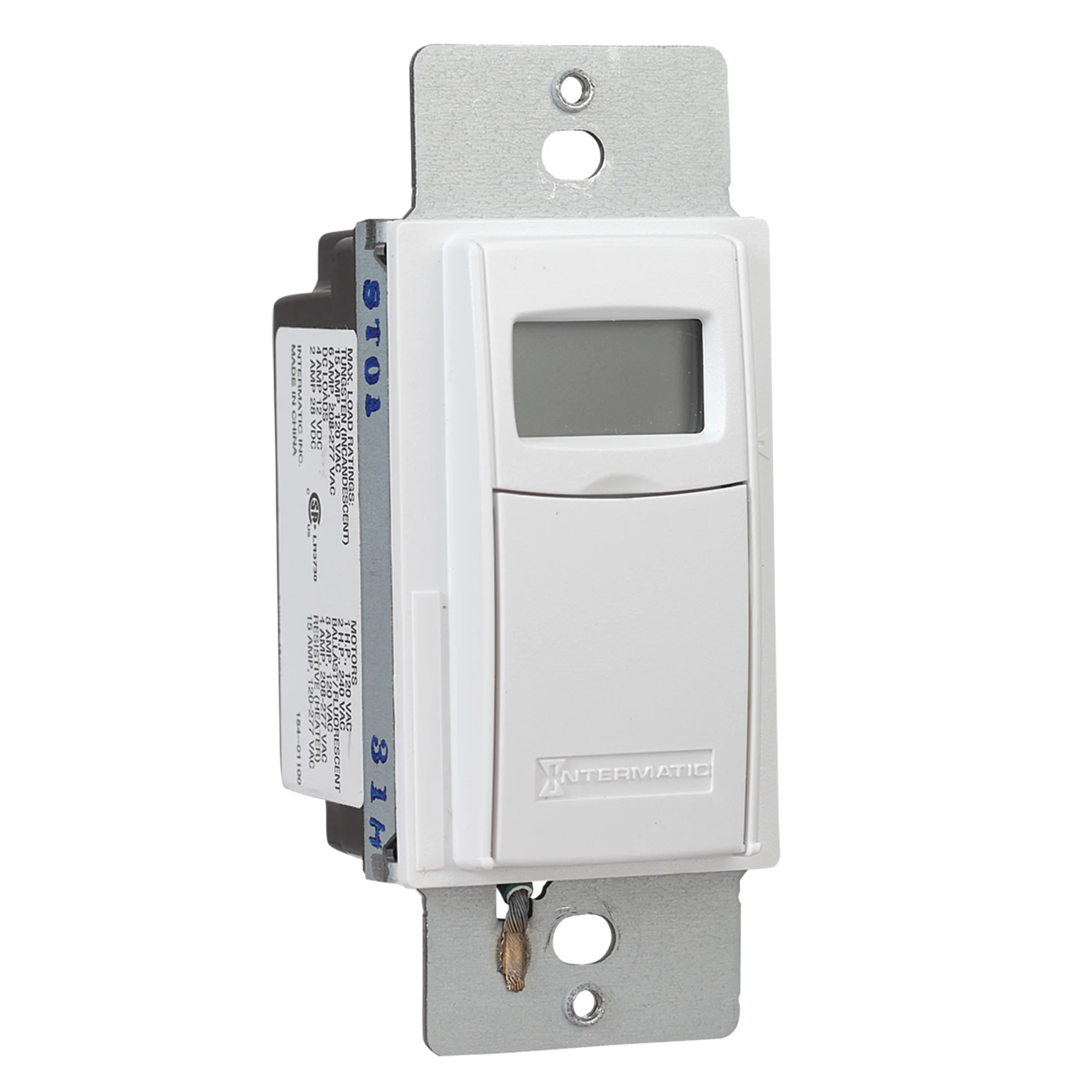 INTERMATIC ST01 TIMER 15A CFL INWALL SINGLE SWITCH OR 3WAY ELECTRONIC 120V- 277VOLT AC OR 12V TO 28VDC