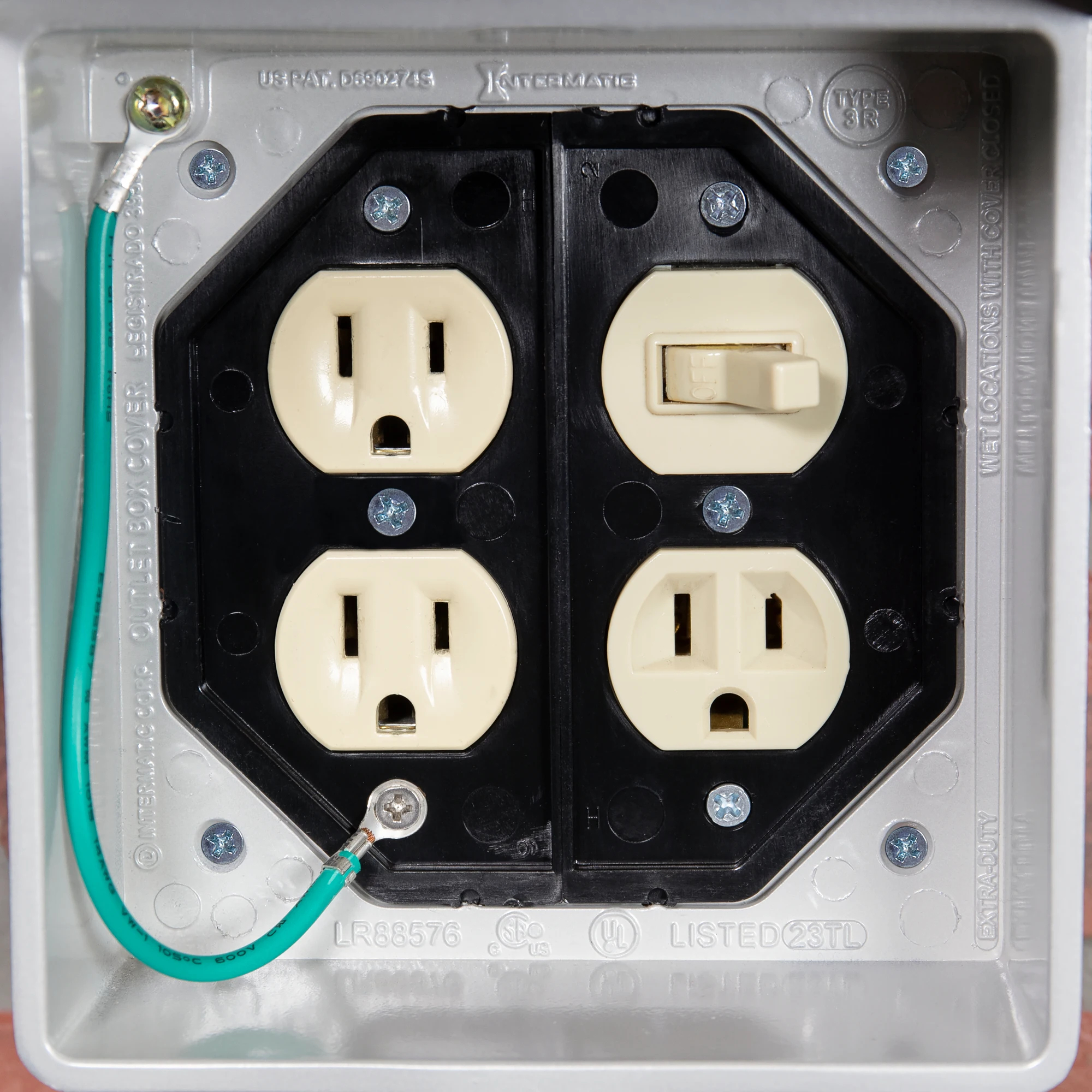 Product image for INTERMATIC WP1010HMXD COVER IN USE ALUM EXTRA DUTY HORIZONTAL 1GANG