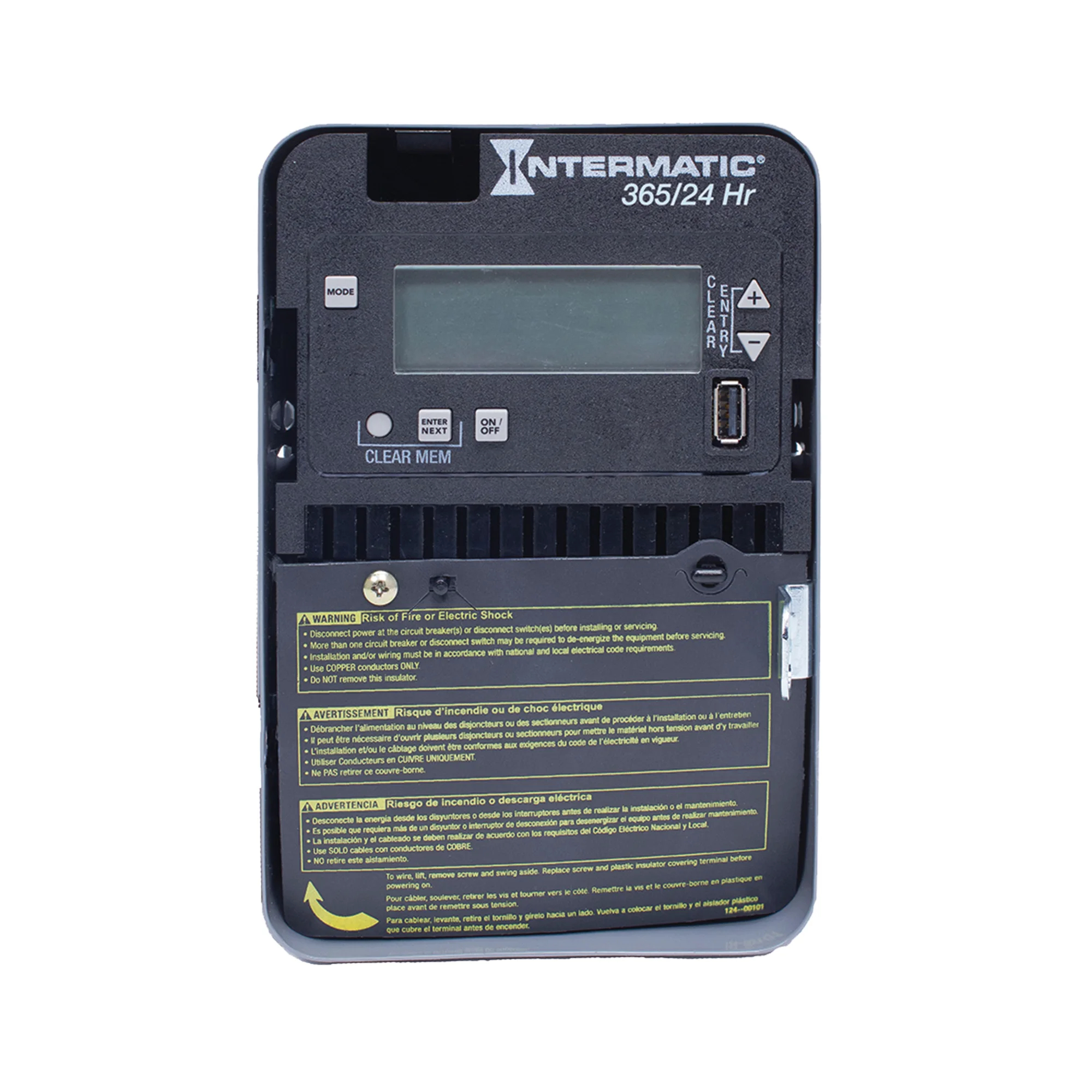Product image for 24-HOUR/365 DAY 1-CIRCUIT ELECTRONIC CONTROL, 120-277 VAC, SPST, INDOOR METAL ENCLOSURE