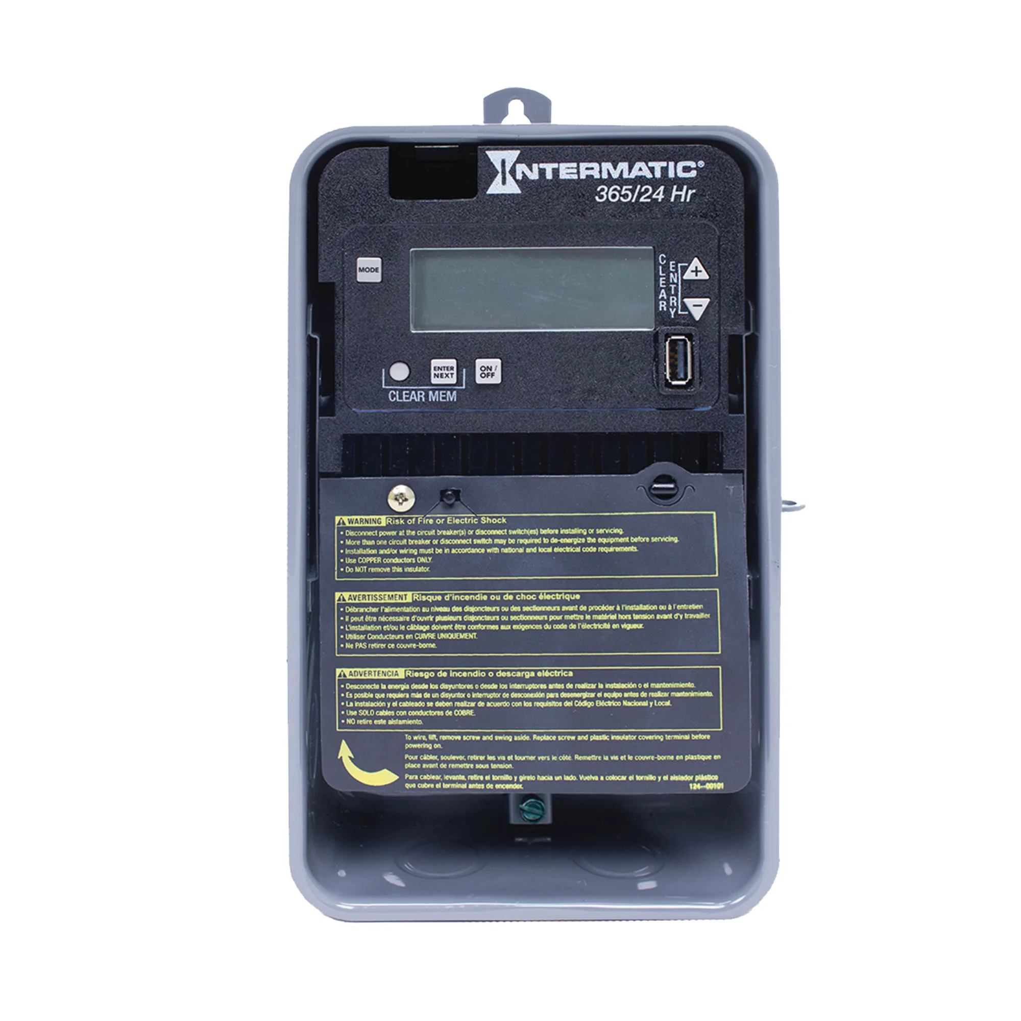 Product image for 24-HOUR/365 DAY 1-CIRCUIT ELECTRONIC CONTROL, 120-277 VAC, SPST, OUTDOOR METAL ENCLOSURE