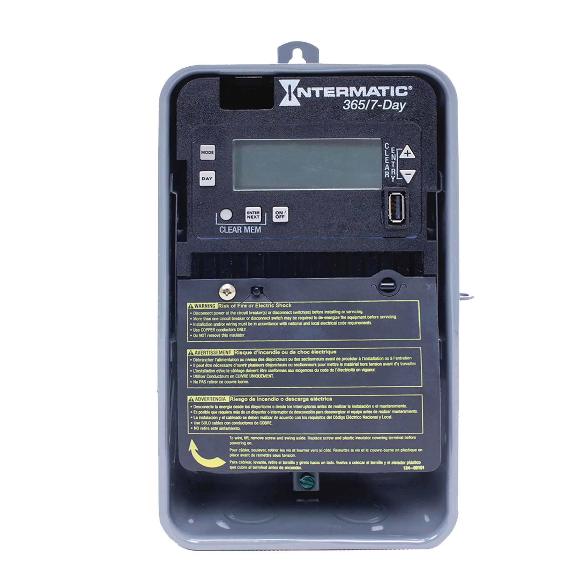 Product image for 7-DAY/365 DAY 1-CIRCUIT ELECTRONIC CONTROL, 120-277 VAC, SPST, OUTDOOR METAL ENCLOSURE