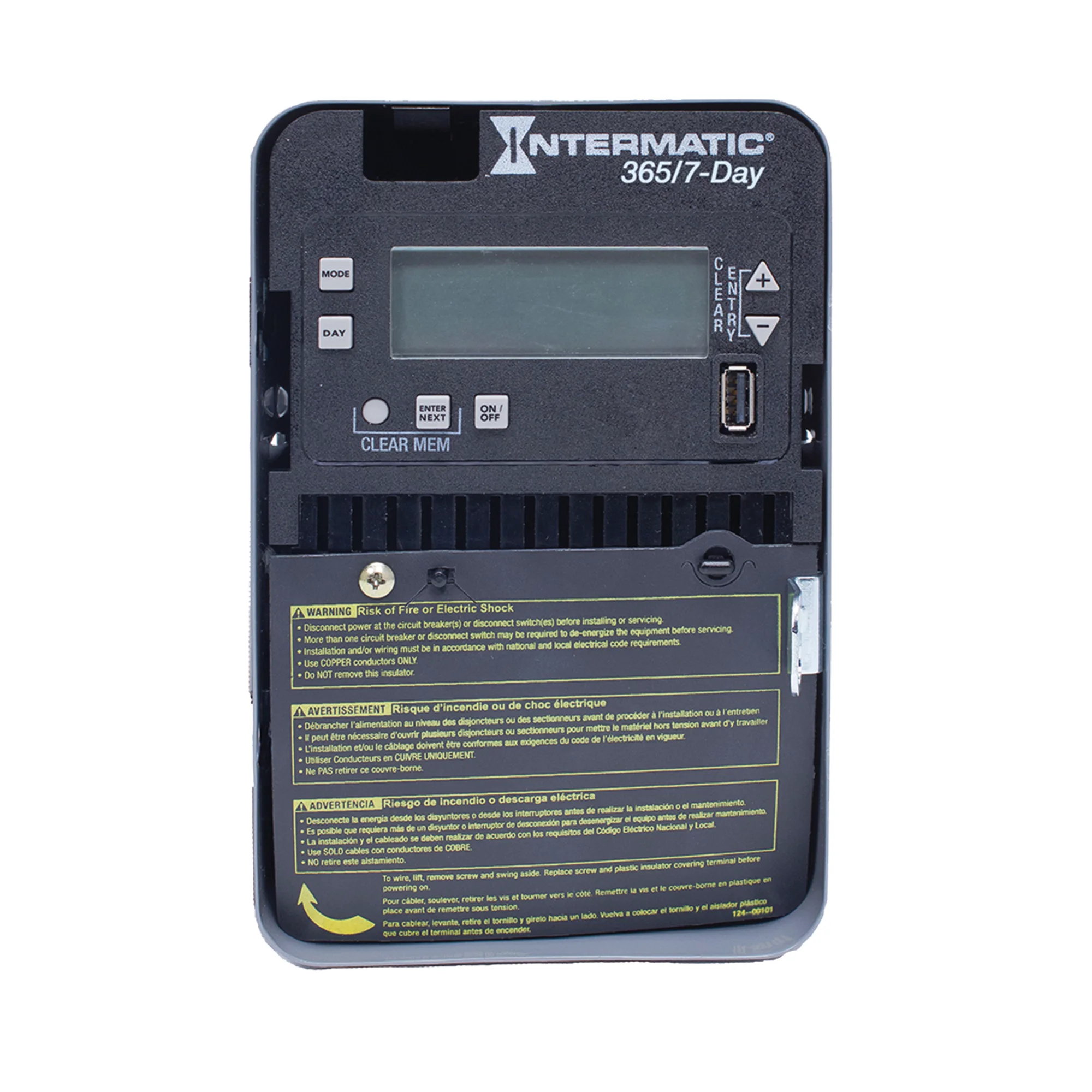 Product image for 7-DAY/365 DAY 1-CIRCUIT ELECTRONIC CONTROL, 120-277 VAC, SPDT, INDOOR METAL ENCLOSURE