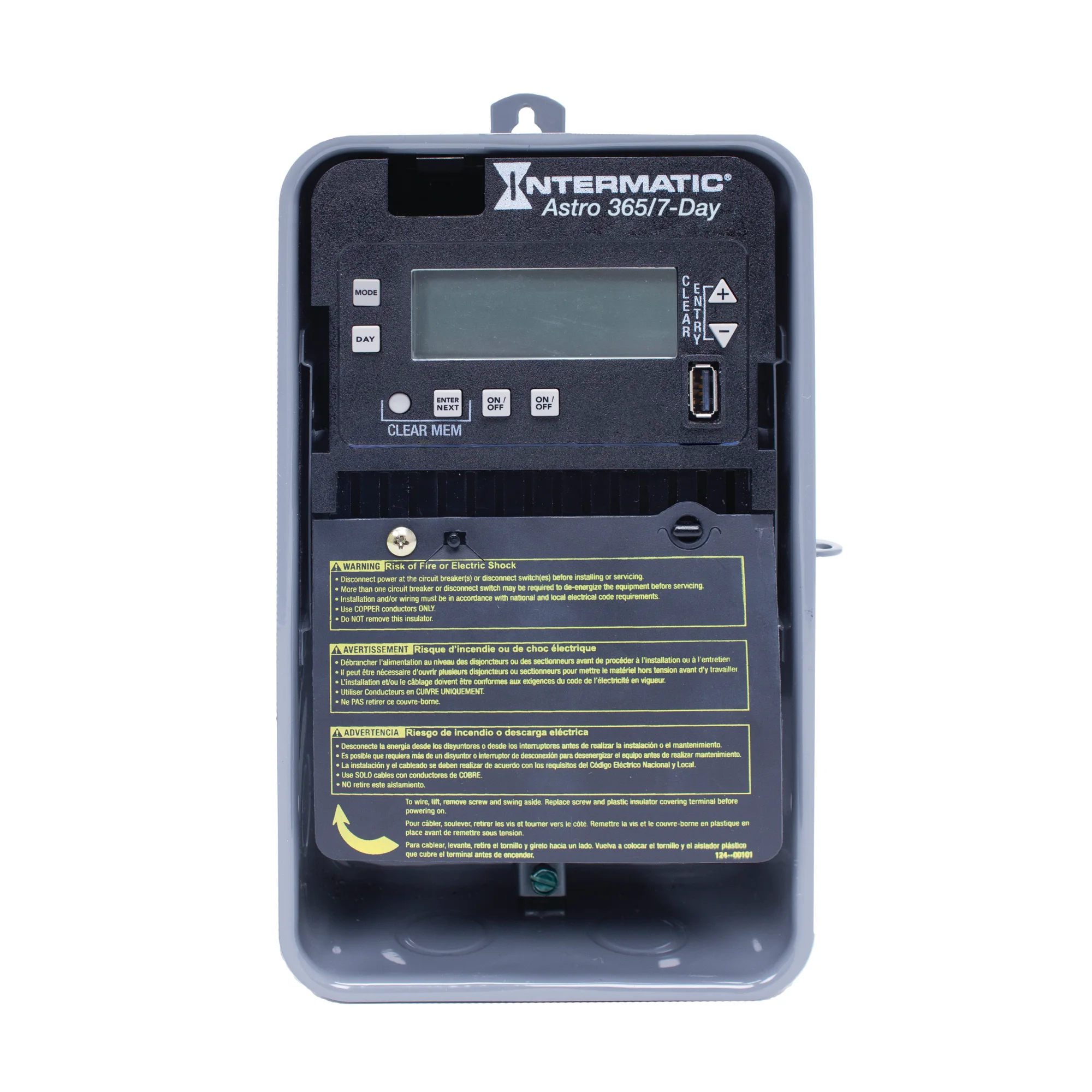 Product image for ASTRONOMIC 7-DAY/365 DAY 2-CIRCUIT ELECTRONIC CONTROL, 120-277 VAC, 2-SPST/DPST, OUTDOOR METAL ENCLOSURE