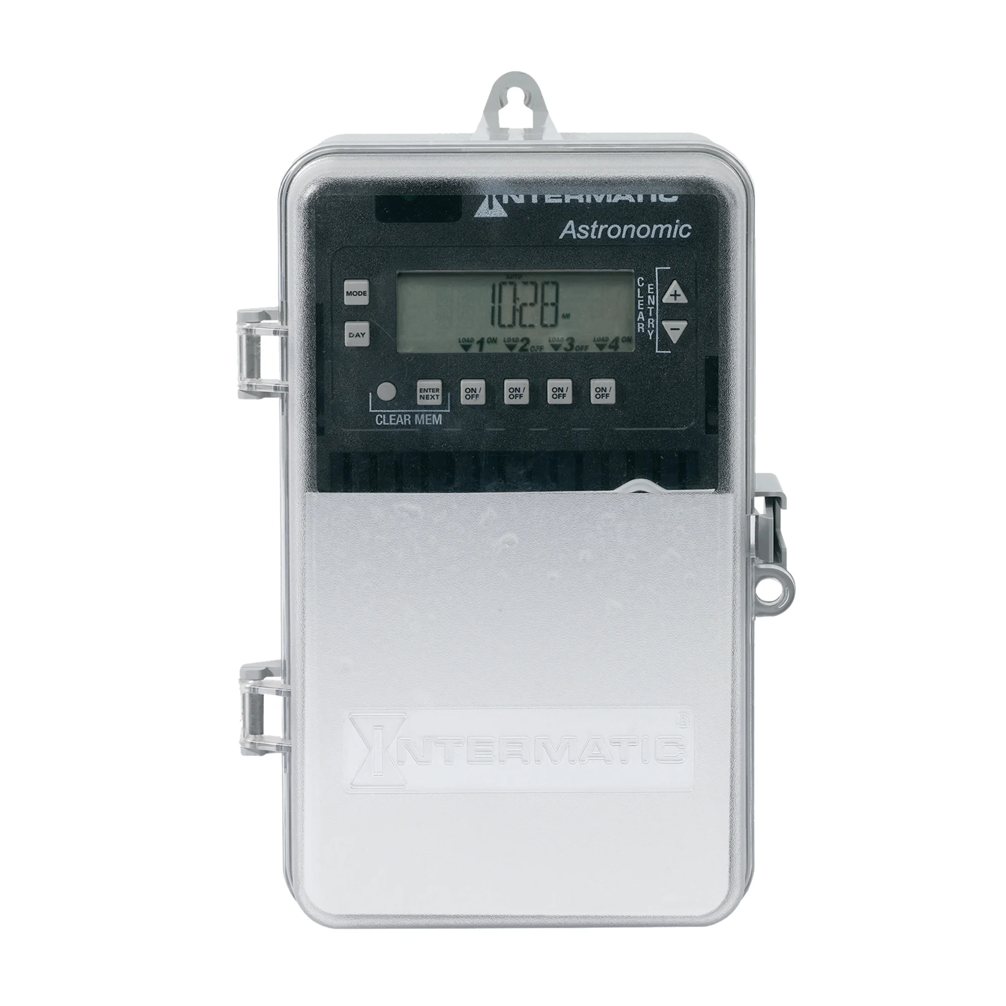 Product image for ASTRONOMIC 7-DAY/365 DAY 4-CIRCUIT ELECTRONIC CONTROL, 120-277 VAC, 4-SPST/2-DPST, INDOOR/OUTDOOR PLASTIC ENCLOSURE