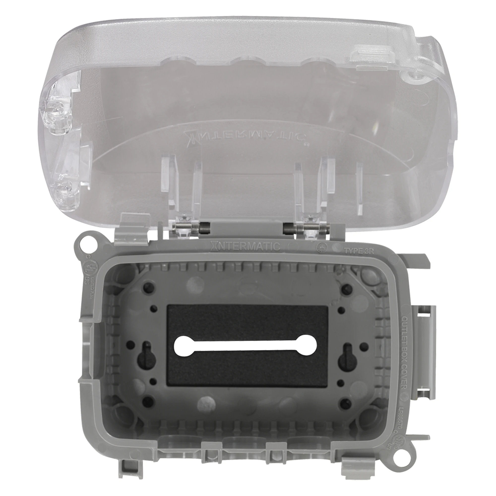 Product image for INTERMATIC WP5100C COVER 1GANG IN USE WEATHERPROOF EXTRA DUTY VRT/ HRZ CLEAR