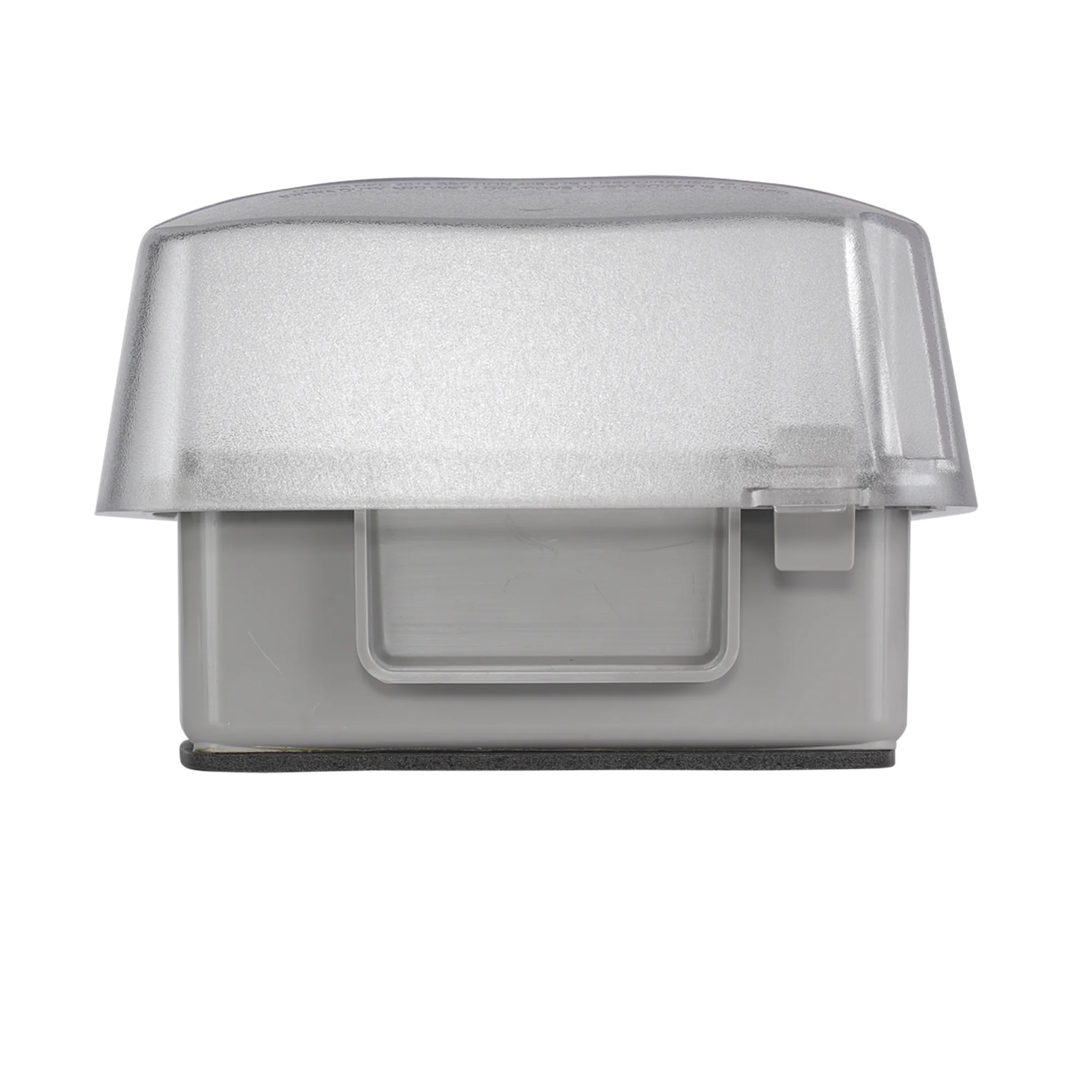 Product image for EXTRA-DUTY PLASTIC IN-USE WEATHERPROOF COVER, DOUBLE-GANG, VRT, 3.625" CLEAR