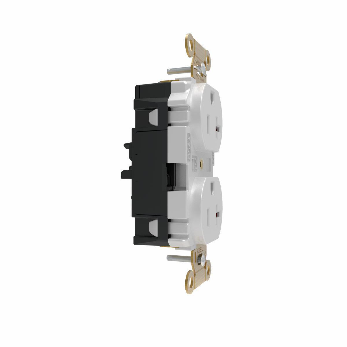Product image for EDGE, DPLX RCPT, IND, TR, 20A 125V, WH