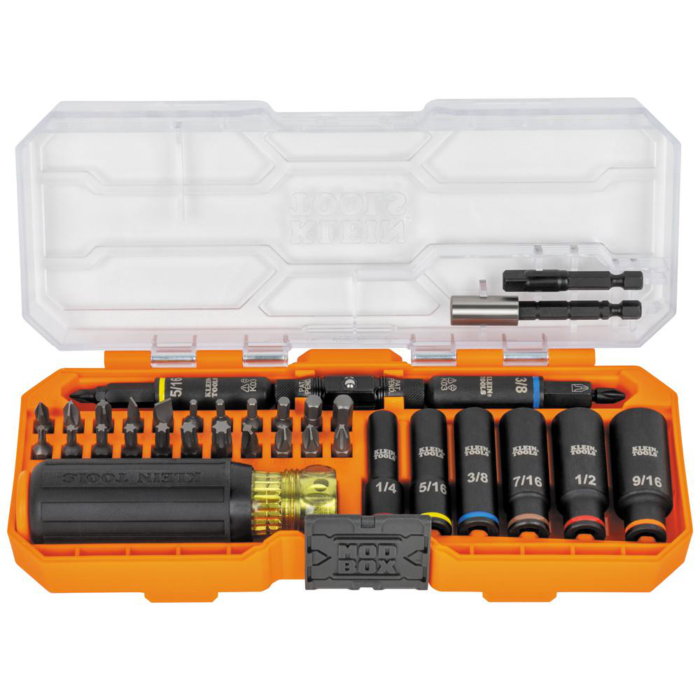 Product image for KLEIN 32502HD KNECT IMPACT RATED SCREWDRIVER AND SOCKET SET WITH CASE 41 PIECE