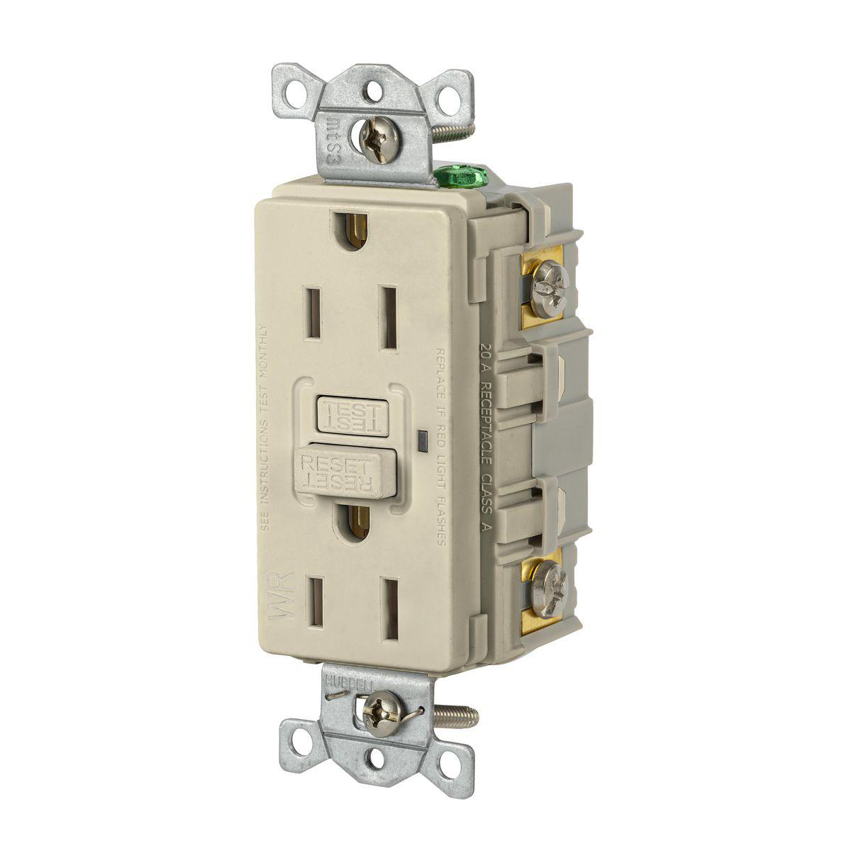 Product image for 15A 125VAC COMM WR GFR IVORY