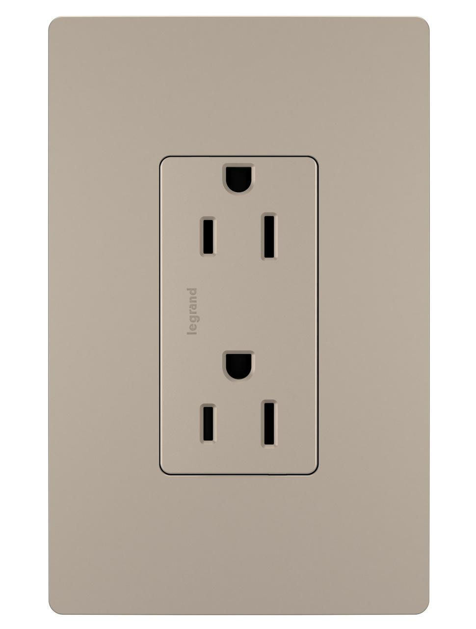 Product image for radiant® Tamper-Resistant Outlet, Nickel