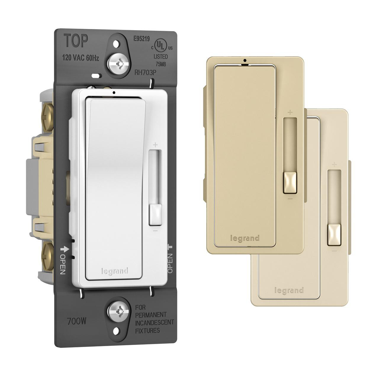 Product image for Dimmer INC single pole/3-way 700W 120V preset tri-color