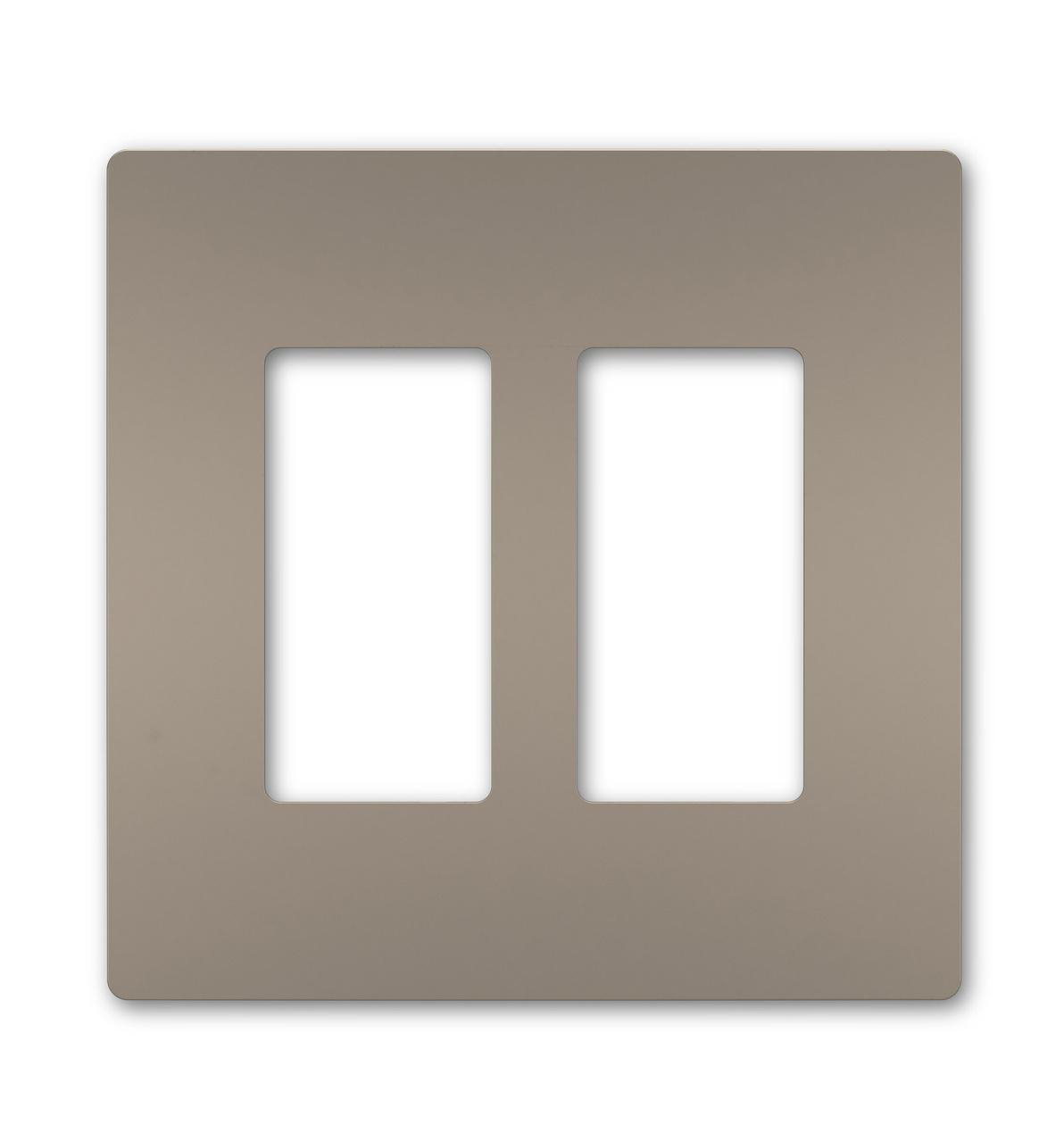 Product image for radiant® 2-Gang Screwless Wall Plate, Nickel