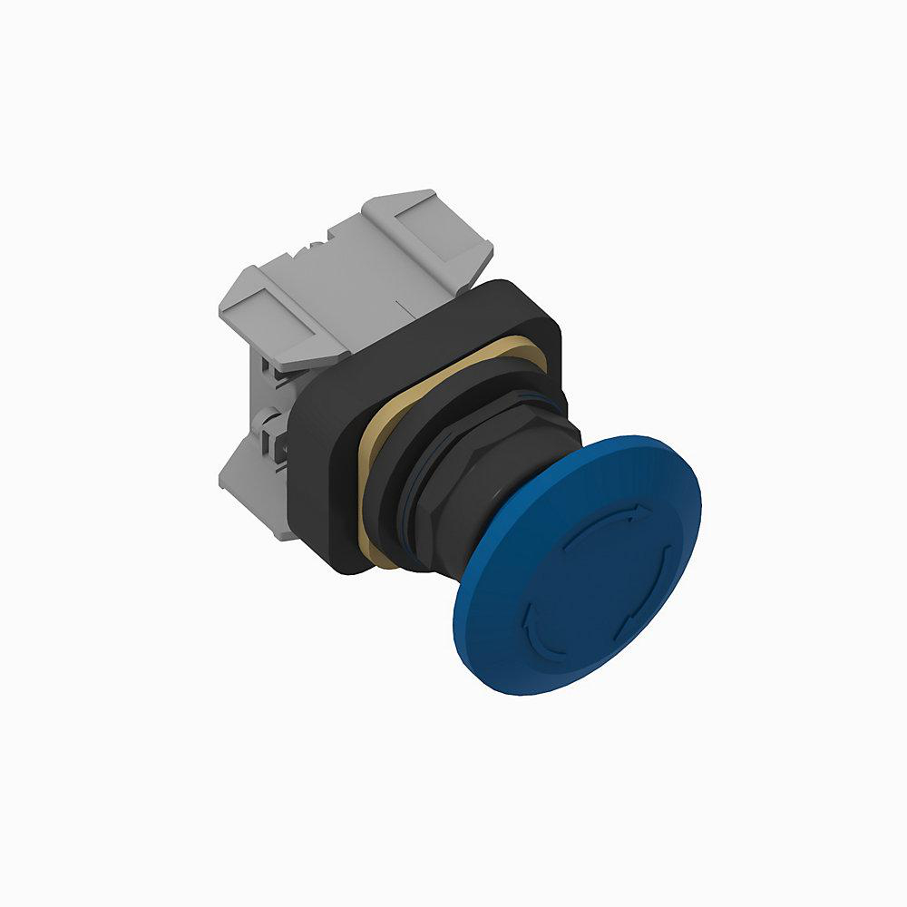 Product image for Pushbutton push-pull/twist 2NCLB jumbo head blue