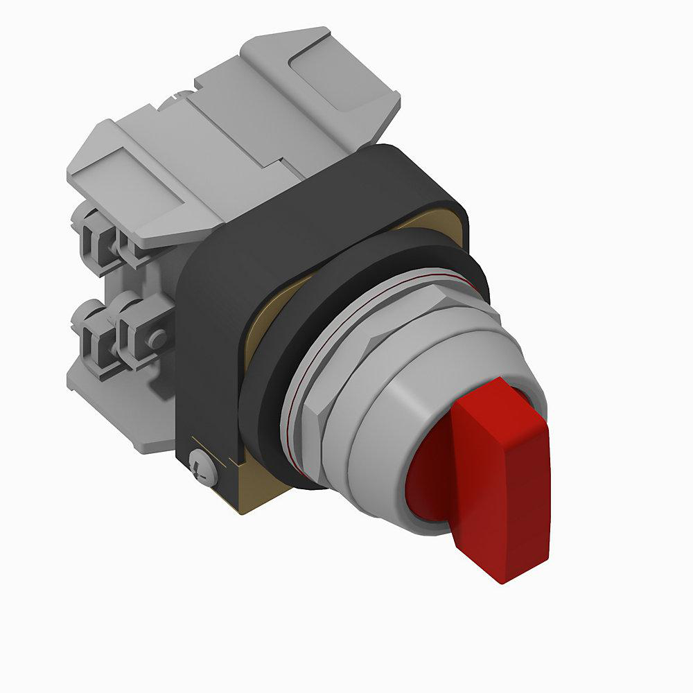 Product image for Switch selector 1NO-1NC maintained knob KB6-cam red