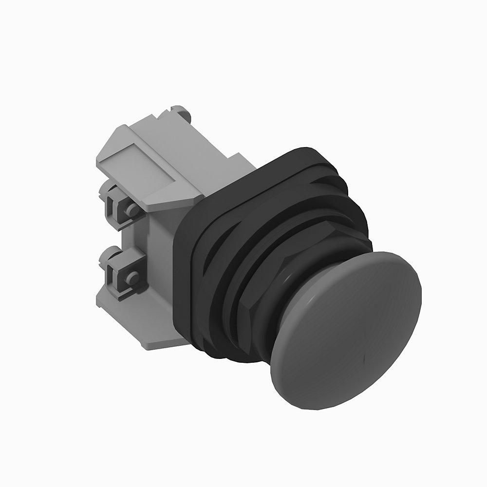 Product image for Pushbutton 1NO mushroom head grey
