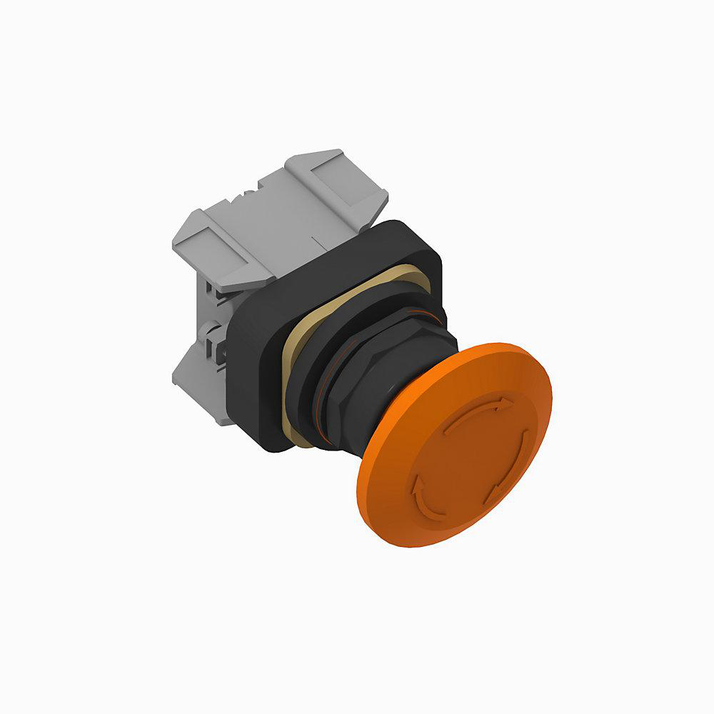 Product image for Pushbutton push-pull/twist 2NCLB jumbo head orange