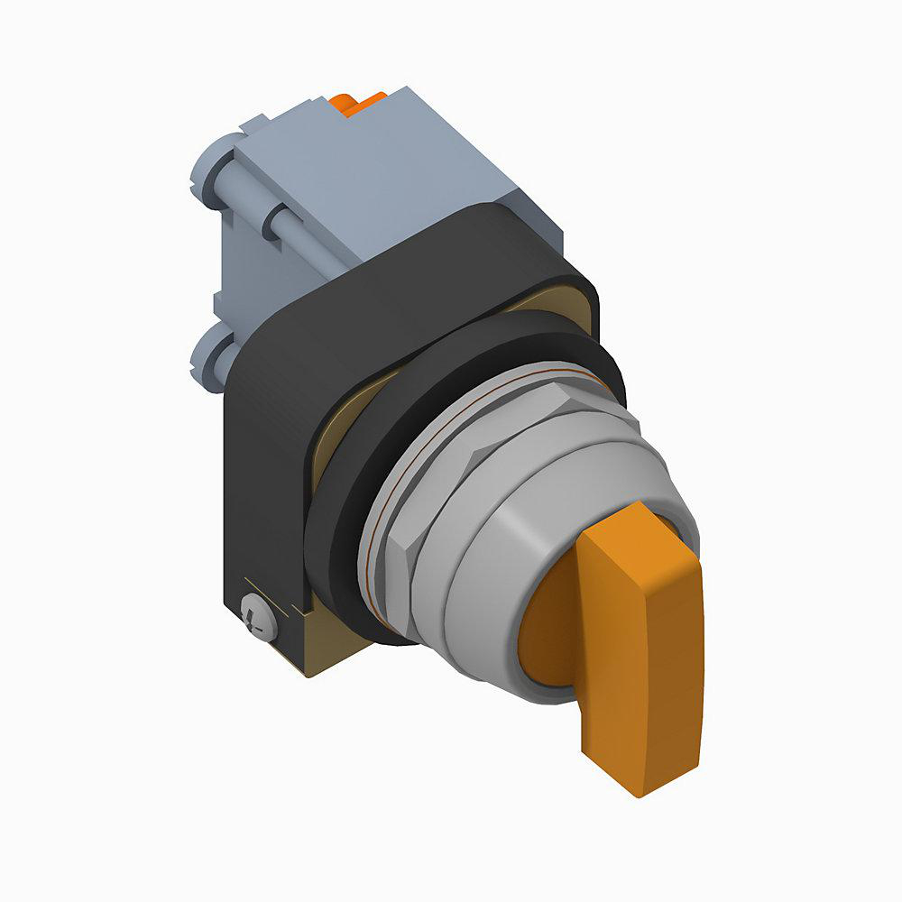 Product image for Switch selector maintained knob lever KC1-cam amber