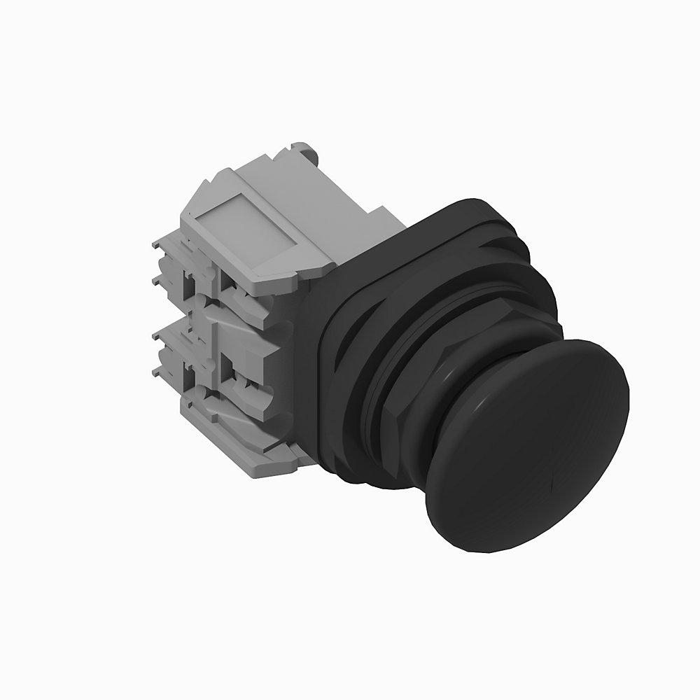 Product image for Pushbutton 1NO-1NC mushroom head standard finger safe guards black