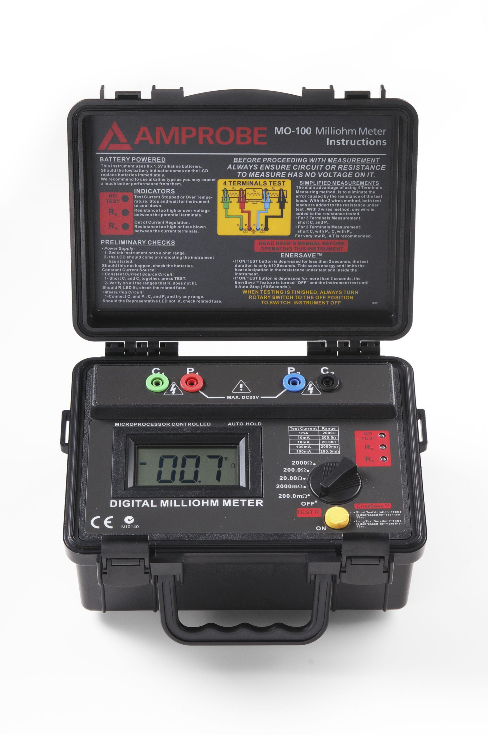 Product image for MILLIOHMMETER BATTERY POWERED