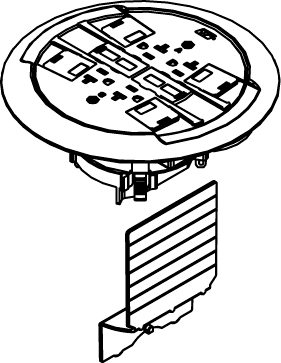 Product image for Ratchet-Pro 881 Series Multiple Service Floor Box Cover Kit