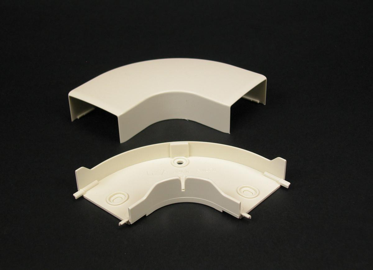 Product image for Elbow flat 90.. non-metallic white 2-11/16"