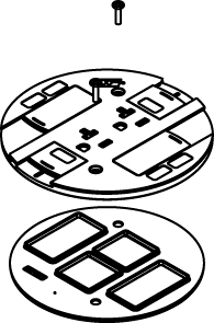Product image for RC3 Multi-Service Poke-Thru Device Slide Holder Assembly