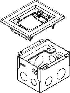 Product image for 880W1817B Series One-Gang Steel Floor Box for Wood Floors