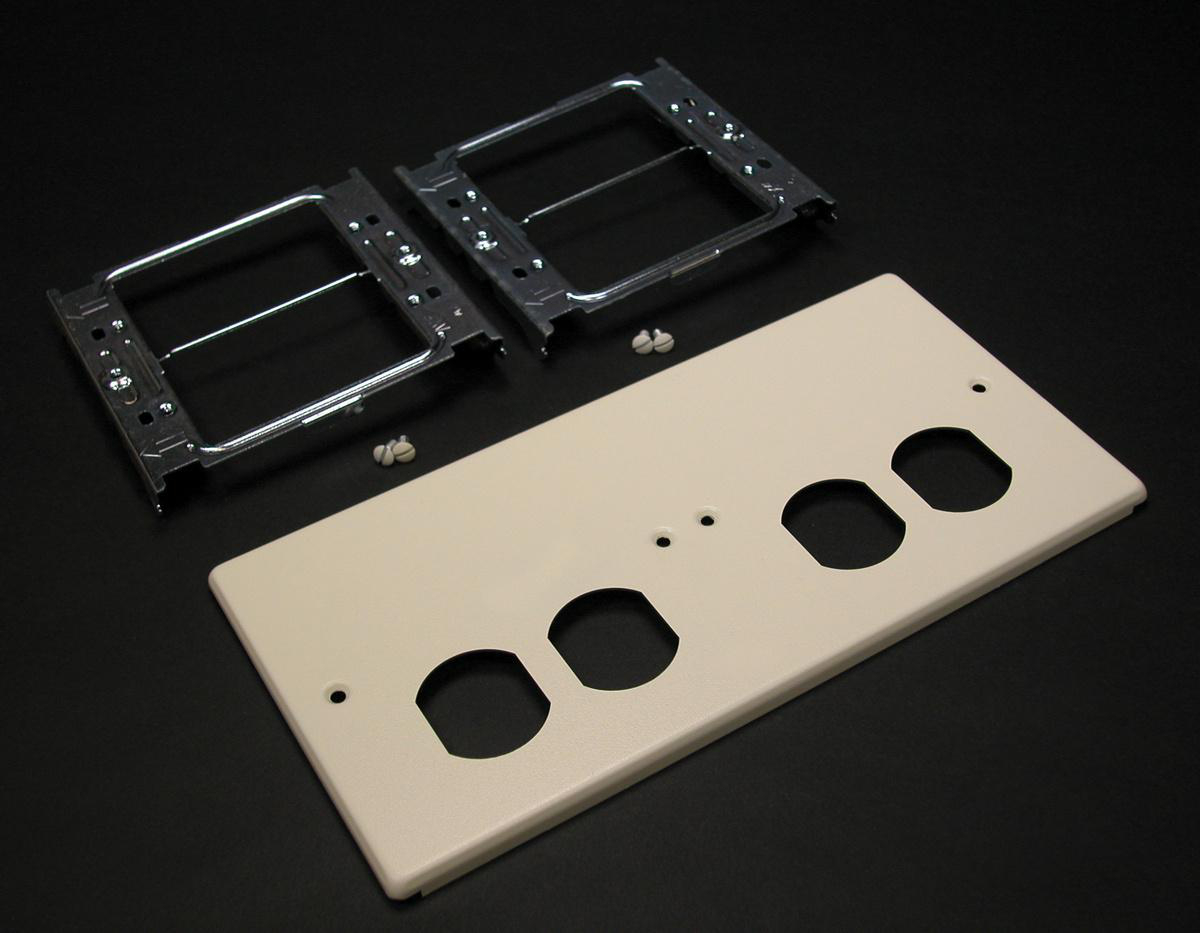 Product image for 4-GANG W/TWO DUPLEX OPENINGS-GRAY