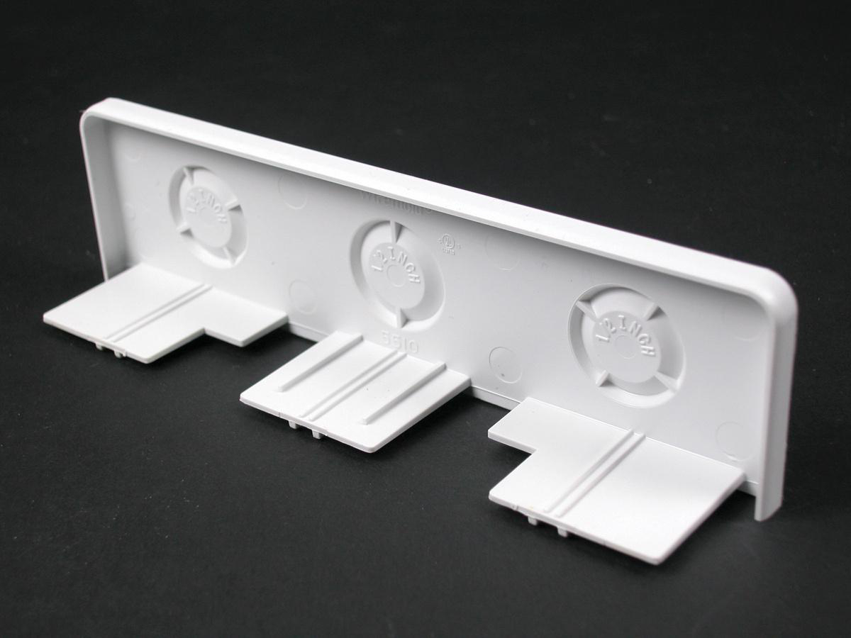 Product image for End fitting blank non-metallic ivory 1-13/16x3/8x6-7/8"
