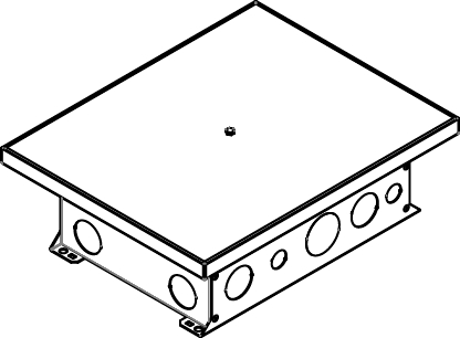 Product image for CCBBS-OG Series 12-Gang Recessed Floor Box