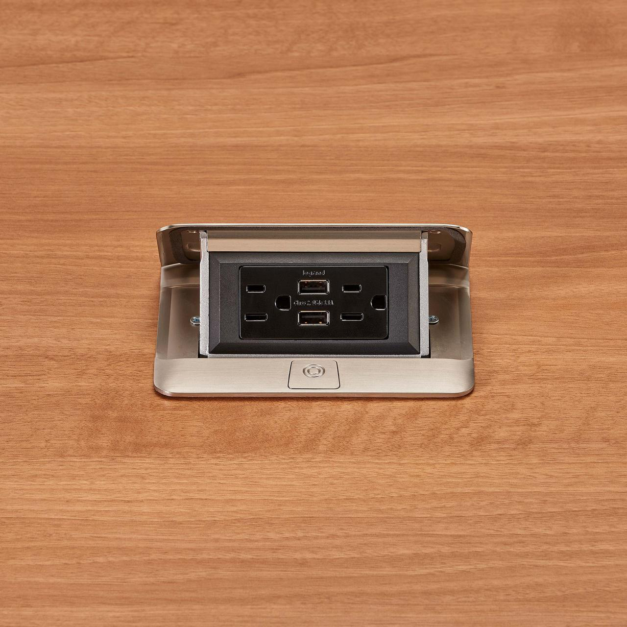 Product image for Cord Ended deQuorum™ Single Flip Up Unit with USB