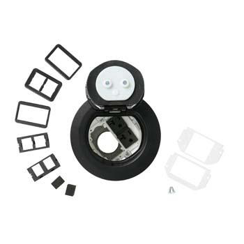 Product image for 4AT Prewired Dual Service Evolution™ Poke-Thru Device-Black