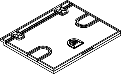 Product image for CCBB Series™ Ballroom Floor Box Carpet Cover Assembly, Aluminum