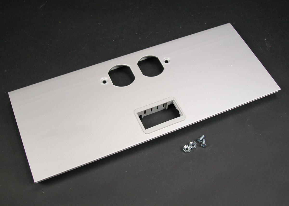 Product image for AL5200 Large Multi-Channel Raceway Duplex and 6A Mini Adapter Cover Plate