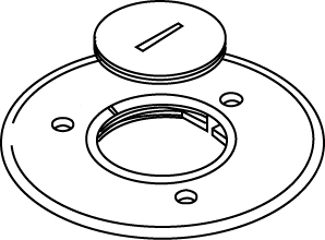 Product image for Plate cover power/communication brass