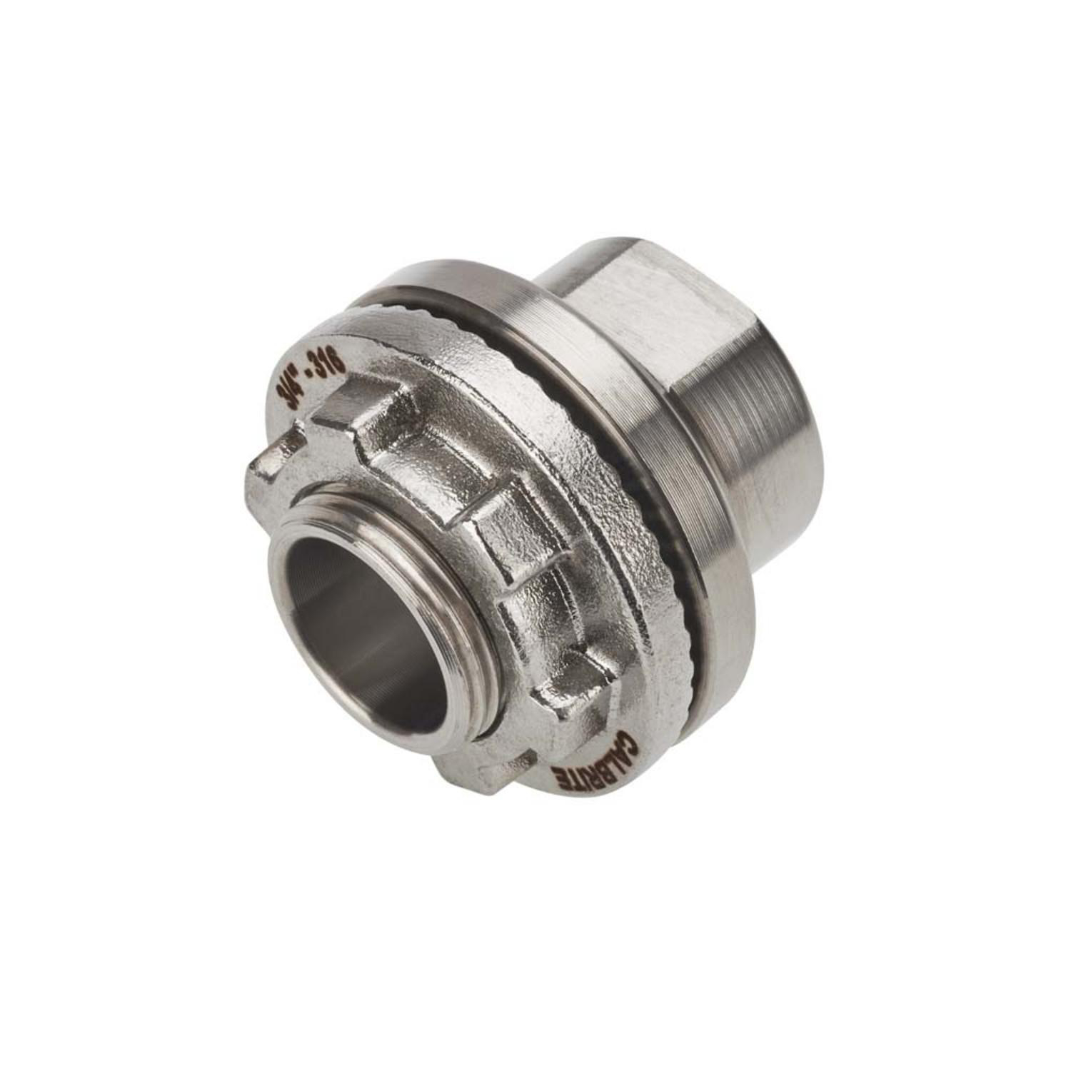 Product image for CALBRITE S60500LT00 CONNECTOR 1/2" THREADED HUB STAINLESS STEEL LIQTIT