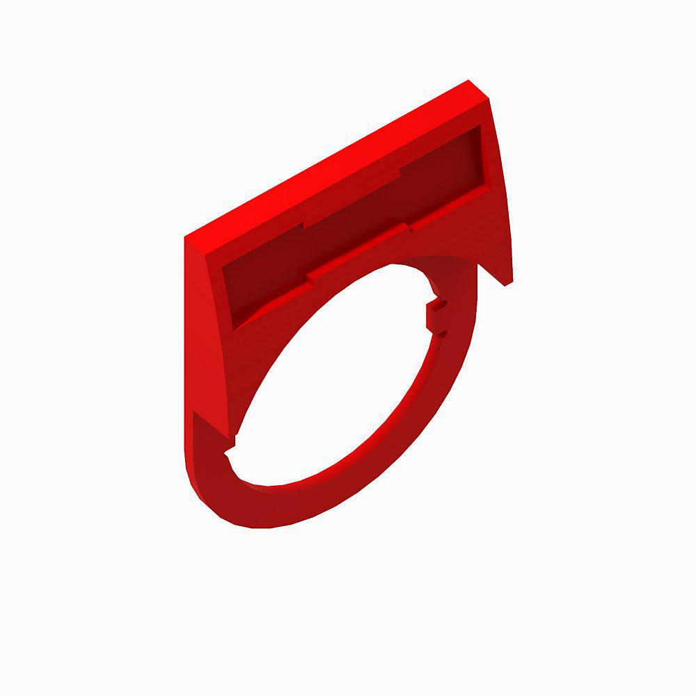 Product image for Legend plate DRIVE-STOP red w/white text 30x40mm