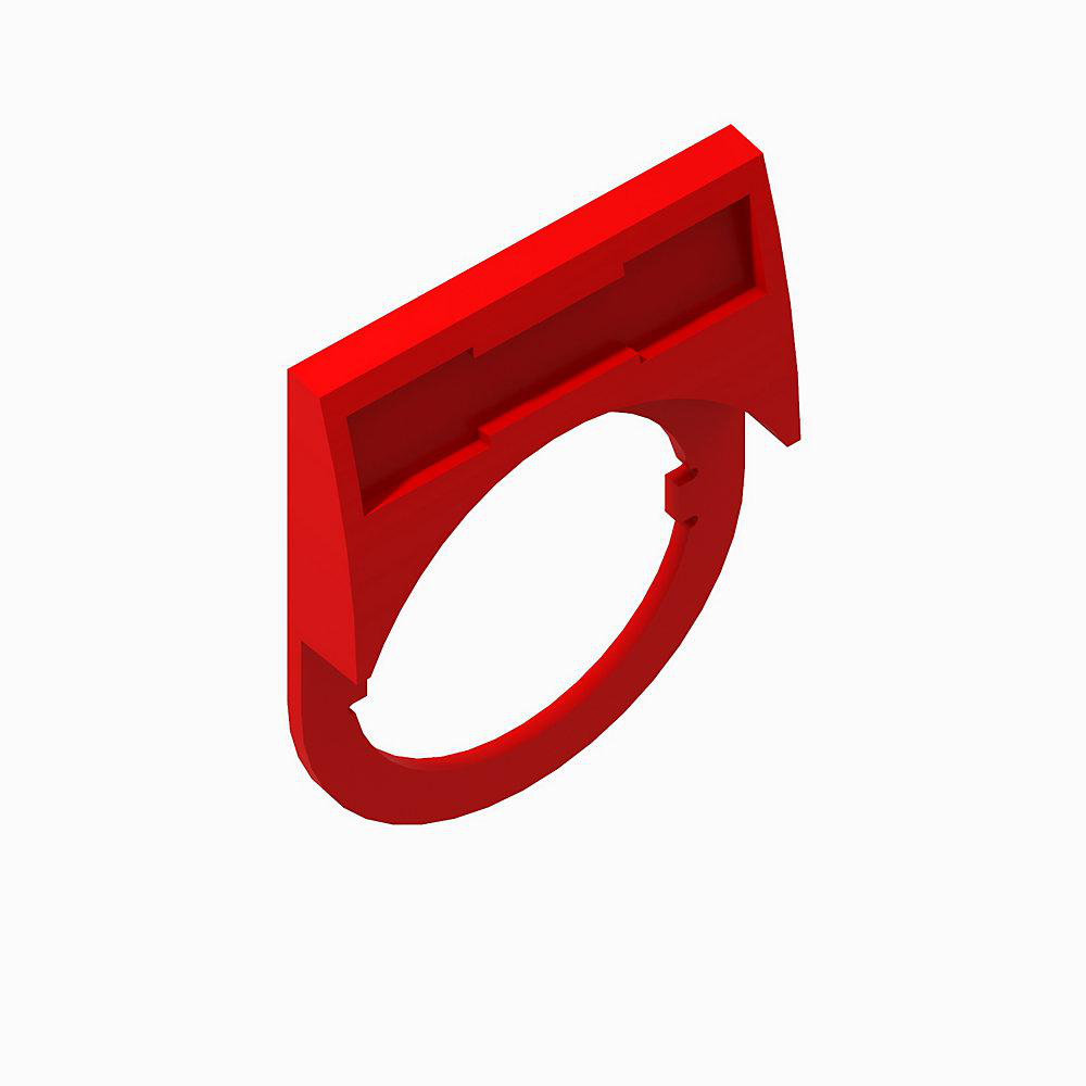 Product image for Legend plate MANUEL-ARR..T-AUTO red w/white text 30x40mm