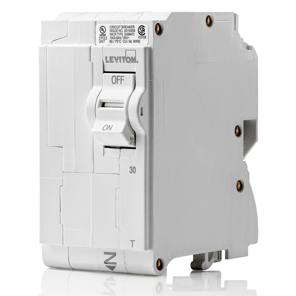 Product image for 30A 2-Pole Standard Thermal Magnetic Branch Circuit Breaker