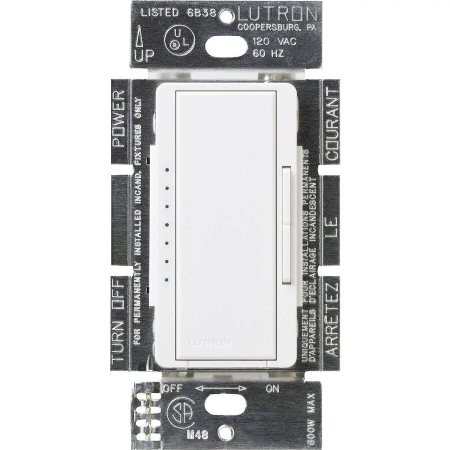 Product image for Dimmer digital/rocker multiloc LV 1P 600W 120V whi