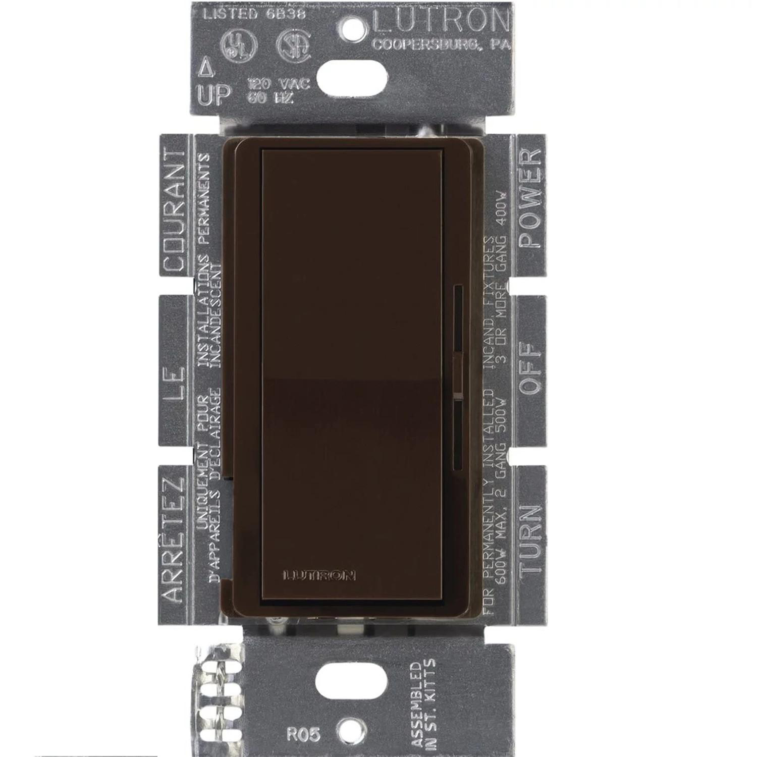 Product image for Dimmer electronic low-voltage single pole 300W 120V brown