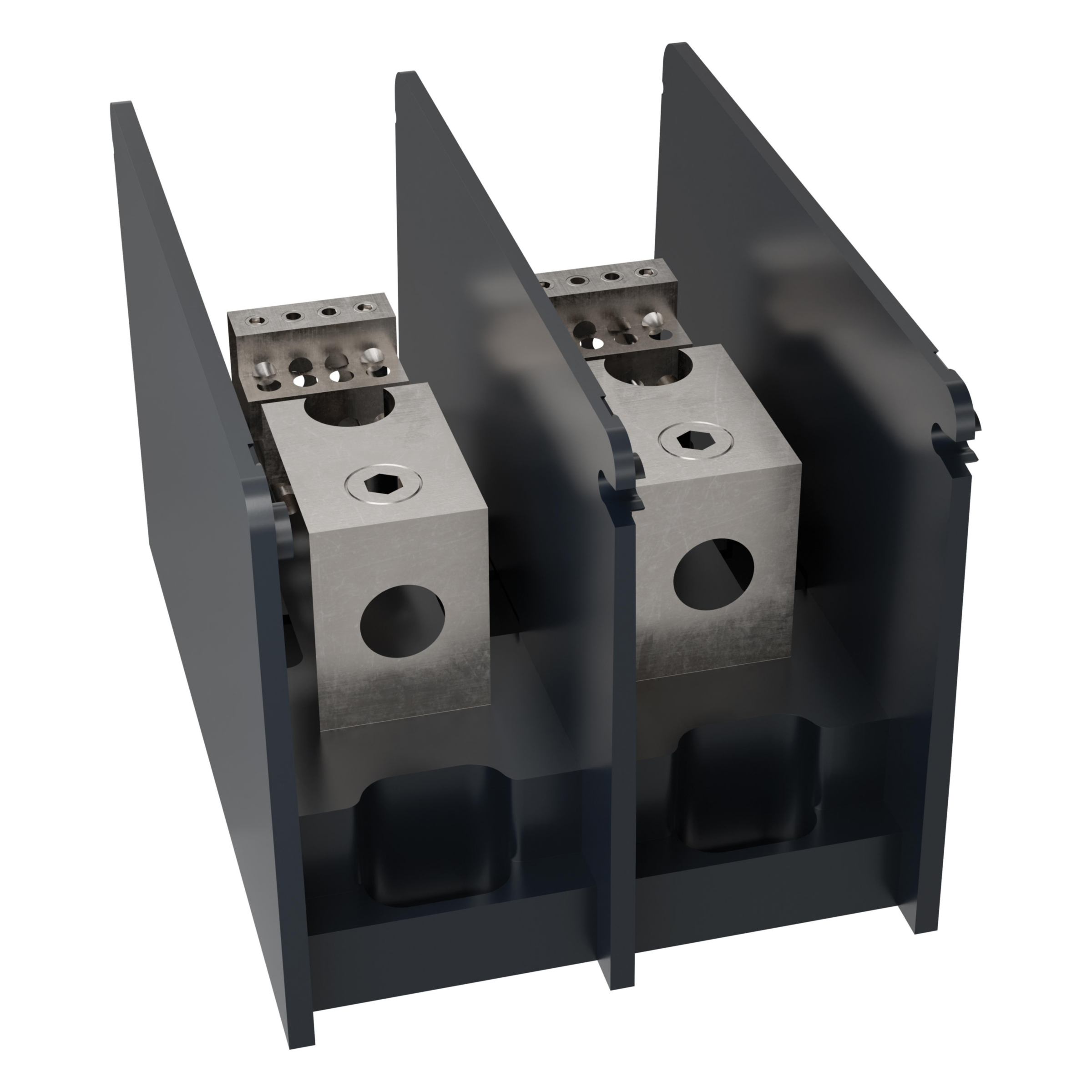Product image for Open-Style PDB UL 1953 1000V 135A Tin-plated Aluminum - 175A 2-Pole 1 - 12 openings; 2/0-#14 --- #10-#14 Box to Box