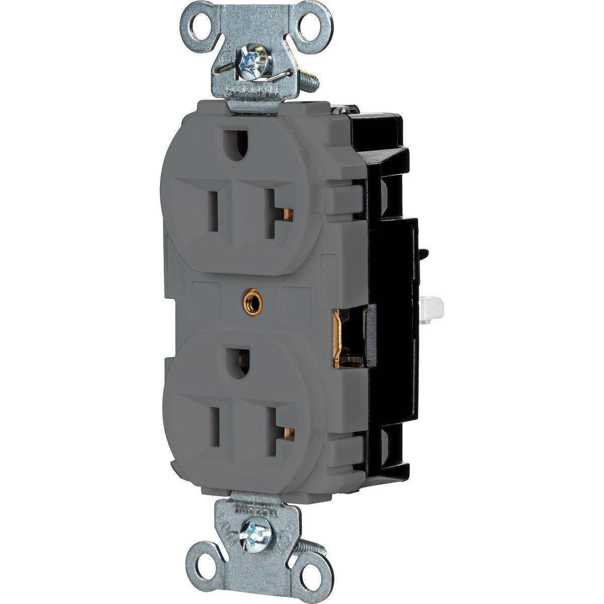 Product image for EDGE, PRO RCPT, IND, 20A 125V, GY