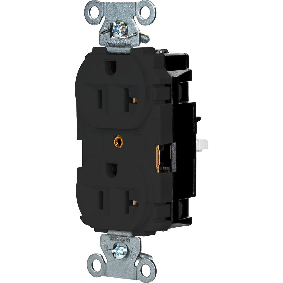 Product image for EDGE, PRO RCPT, IND, 20A 125V, BK