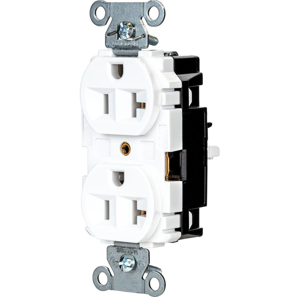 Product image for EDGE, PRO RCPT, IND, 20A 125V, WH