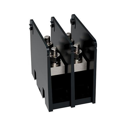 Product image for Open-Style PDB UL 1953 1000V Tin-plated Copper - 240A 2-Pole 1 - 1 openings; 1/4-20 x 5/8 --- 1/4-20 x 5/8 Stud to Stud