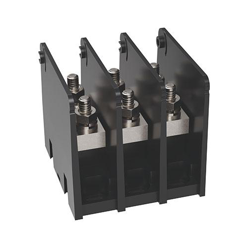 Product image for Open-Style PDB UL 1953 1000V Tin-plated Copper - 240A 3-Pole 1 - 1 openings; 1/4-20 x 5/8 --- 1/4-20 x 5/8 Stud to Stud